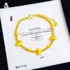 Pulsera de calabaza mariposa oro antiguo de alto color láser tienda de oro con joyería flash nicho lujo cuatro hojas