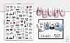 Pegatinas para Uñas con Letras Joyería para Uñas de Comercio Electrónico Transfronterizo Pegatinas para Uñas con Letras Día de San Valentín CA617-626