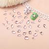 Venta caliente transfronteriza polvo ligero forma plana broca de uñas ojo de caballo gota de agua clip para el pelo de mano accesorios para funda de teléfono móvil diy venta al por mayor