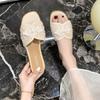 Novedad Otoño e Invierno 2025 Zapatos Planos de Moda Chanclas de Diseño Nicho Talla Grande Populares Sandalias de Estilo Pequeño Fragante para Mujer