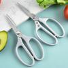 Tijeras de cocina multifuncionales de acero inoxidable estilo japonés sk5 mango de aleación de aluminio cocina tijeras fuertes para pollo cuchillo para huesos en stock tijeras