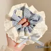 Scrunchie de rede retrô de alta qualidade, elástico de cabelo versátil oversized estilo coreano, acessório de cabelo de alta elasticidade para outono e inverno