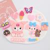 PVC Oso Pequeña Belleza Conejo Goteo de Pegamento Accesorios DIY Accesorios Material Carcasa Teléfono Móvil Flor para Zapato Vaso de Agua Pantuflas Parche para Refrigerador