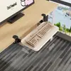 Bandeja para teclado, instalación sin taladro, clip de riel deslizante de cajón, tablero de extensión para escritorio de computadora, soporte de almacenamiento de ratón debajo del escritorio