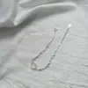 Pulsera de Plata S925 para Mujer, Estilo Bosque de Luz de Luna, Simple y Única, Joyería de Nicho Temática de Bosque, Accesorios de Plata, Pulsera de Amistad