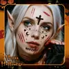 Combinación de Pegatinas de Tatuaje de Elemento de Horror de Cicatriz de Halloween Transfronteriza Estilo de Atmósfera de Maquillaje Divertido de Horror
