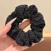 Goma de Pelo de Encaje Retro para Niñas, Diadema de Tela a Cuadros y Floral para Atar el Cabello, Accesorio para el Cabello con Forma de Flor, Goma de Pelo sin Daños