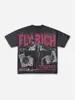 Exclusivas Transfronterizas Europeas y Americanas Camisetas de Verano de Manga Corta Impresas en 3D Moda Urbana Holgadas Casuales Camisetas para Hombre