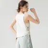 Chaleco Deportivo de Running sin Mangas con Cordón, Top Cubre-Todo Delgado de Verano Holgado, Top de Yoga Fitness, Chaleco de Yoga