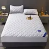 Juego de 3 protectores de colchón Simmons 100% algodón, calidad hotelera grado A para maternidad e infantil, sábana bajera 100% algodón con funda de colchón acolchada, antideslizante, cobertura total