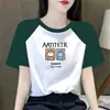Camiseta de Mamá de Comercio Exterior Transfronterizo para Mujer Verano Nuevo Estilo Coreano Estilo Ins Delgado Casual Estampado Camiseta Top