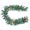 Cross-border novo verde pvc decoração de Natal rattan 1.8 m guirlanda de vime de Natal com luz DIY decoração do hotel