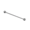 Piercing de Lengua con Barra de Acero de Titanio Transfronterizo al por Mayor, Anillo de Lengua con Rosca Externa de Doble Punta de Bola Redonda para Piercing Corporal al por Mayor