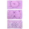 Nuevos Accesorios para el Cabello de Nailon Suave Donut/Lazo/Flor de Chifón Accesorios para Niños Set de Tres Diademas