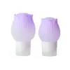 Botella de Muestra Cosmética Portátil con Forma de Loto y Color Degradado, Botella Vacía, Contenedor de Viaje de Silicona de Grado Alimenticio