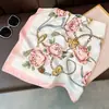 Nuevo Pañuelo Cuadrado Grande de 90 cm, Elegante Pañuelo de Seda Sarga para Mujer, Bufanda Chal de Moda para Primavera y Otoño para Decoración