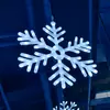 Iluminação de árvore de Ano Novo, estrela de cinco pontas, luzes de árvore penduradas na lua, luzes de bola de videira, flocos de neve ao ar livre, lanternas decorativas longas com o caractere "Fu"