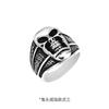 Anillo Personalizado Transfronterizo Vintage Desgastado de Calavera Anillo de Motociclista Griego Antiguo de Moda para Hombre Anillo de Acero de Titanio Joyería al por Mayor