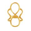 Nicho Europeo y Americano Anillo Abierto Ajustable de 8 Caracteres Material de Acero Opaco PVD Galvanoplastia Diseño Creativo Anillo Ajustable