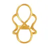 Joyería de Mano Transfronteriza Europea y Americana Anillo Abierto de Línea en Forma de 8 Acero de Titanio Chapado PVD Oro de 18K Estilo Frío Simple Anillo para Dedo de Comida