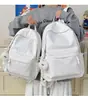 Mochila de doble hombro estampada, mochila nueva y elegante, mochila escolar para estudiantes de alta apariencia, mochila escolar para estudiantes con lazo, mochila escolar para estudiantes de color liso