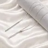 Collar de cadena de metal con varilla vertical, estilo suéter largo, sencillo y a la moda, transfronterizo entre Europa y América