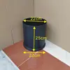 Cubo de basura comercial cuadrado de plástico sin tapa de gran capacidad para cocinas, oficinas y hoteles, con un cenicero interior negro engrosado