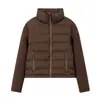 Comercio Exterior 2025 Otoño e Invierno Nuevo Estilo Chaqueta Acolchada de Algodón Ajustada Corta de Plumas Chaqueta de Algodón Chaqueta con Empalme