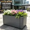 Caixa de Flores Personalizada Caixa de Flores de Ferro para Exterior Combinação Suporte de Flores Caixa de Flores de Ferro Espessado Aço Inoxidável Caixa de Flores para Cerca Municipal de Parque