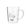 Taza de Leche con Escala de Dibujos Animados Vidrio de Borosilicato Alto Resistente a Altas Temperaturas Taza de Agua para el Hogar de Alto Valor Taza de Agua Calentable en Horno de Microondas