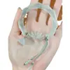 Pulseira de Lótus Lua Branca Estilo Chinês com Design de Lótus de Bambu Cristalino, Pulseira Modelo Novo de Nicho, Acessório de Mão Fresco e Elegante