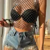 AYJ Suministro Transfronterizo Verano 2026 AliExpress Amazon Top sin Mangas Sexy de Malla con Pedrería D20790