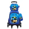 Nueva Lindo Carrito Escolar para Estudiantes de Primaria Grados 3~6 Set de Tres Piezas de Dibujos Animados Mochila Escolar de Dos Ruedas Seis Ruedas para Niños Lista para la Venta