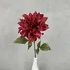 Nuevo producto transfronterizo: Flor de dalia artificial individual para decoración de bodas de alta gama, decoración del hogar y dalia para pintura al óleo