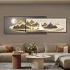 Pintura Decorativa para Sala de Estar Yingke Pino Estilo Chino Nuevo Pintura Colgante Superpuesta para Sala de Té Songhe Yannian Pintura Mural Atmosférica para Fondo de Sofá
