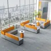 Canto Sofá Criativo Recepção de Escritório Área de Lounge Cabine Sofá de Negociação Mesa de Centro Simples Moderna