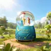 Bola de Cristal Popular para Vacaciones de Pareja Caja de Música de Dibujos Animados Decoración de Escritorio Adornos Regalos de Comercio Exterior Venta Directa de Fábrica Transfronterizo