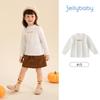 Camiseta Infantil Estilo Outono e Inverno Bebê Primavera Manga Longa Menininha Roupa Infantil Camisa Básica Top Infantil Gola Alta Meia Roupa