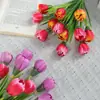 Flores Artificiales de Alta Gama, Tulipanes Artificiales, Ramos Decorativos, Arreglos para Bodas en Sala de Estar, Flores de Seda para Fotografía, Tulipanes Artificiales