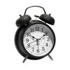 Reloj despertador de metal para niños, silencioso, de escritorio, para estudiantes, con dibujos animados, luminoso, con bisel de 4 pulgadas.