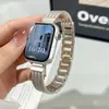 Adecuado para Apple Applewatch89 Correa Metálica de Cuatro Filas Cadena Iwatchis10Ultar Correa de Pulsera