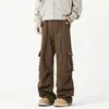Pantalones Cargo Paracaidistas Funcionales Retro Americanos para Hombres y Mujeres, de Primavera y Otoño, Corte Limpio, Modernos, Rectos, Sueltos, de Pierna Ancha