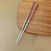 Acero Estampado Acero Inoxidable 304 Vajilla Palillos Cuchara Tenedor Portátil Juego de Tres Piezas Palillos Cuchara Tenedor de Estilo Coreano de Colores