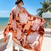 Verano Nuevo Bufanda de Seda Chal Protector Solar para Mujer Bufanda Exterior de Doble Uso para la Playa Estilo Étnico Foto de Viaje Bufanda Delgada