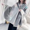 Bufanda Nueva de Invierno Cálida Imitación Cachemira Bufanda de Largo Medio para Aire Acondicionado para Mujer Bufanda Retro con Borlas de Caballo