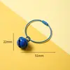 Anel de arame de aço com sino de cor doce, joias DIY, fivela para pendurar beads Perler, acessórios de chaveiro pintados, pingente de mochila, corda de arame de aço