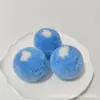 Pompon de cachemira multicolor de 4.5 cm, pompon de danza inglés, bola de yumberry, accesorio para la cabeza redondeado, accesorios de minorías étnicas