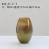 Nova Garrafa de Vidro Criativa Artesanal Padrão Degradê Boca Pequena Estilo Chinês Flor Mesa de Jantar Entrada Sino de Casa Cavalo Bêbado Vaso de Madeira