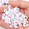 4 6 7 10 mm cuentas sueltas acrílicas cuentas con letras en inglés cuentas planas hechas a mano diy accesorios de joyería con cuentas pulsera