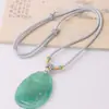 Cordón con colgante de nudo de hueso de durazno, cordón de collar de jadeíta tejido a mano, cordón para el cuello estilo étnico con hebilla de paz para DIY al por mayor